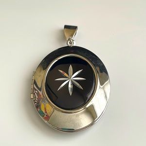 Vintage Silver and black colored locket